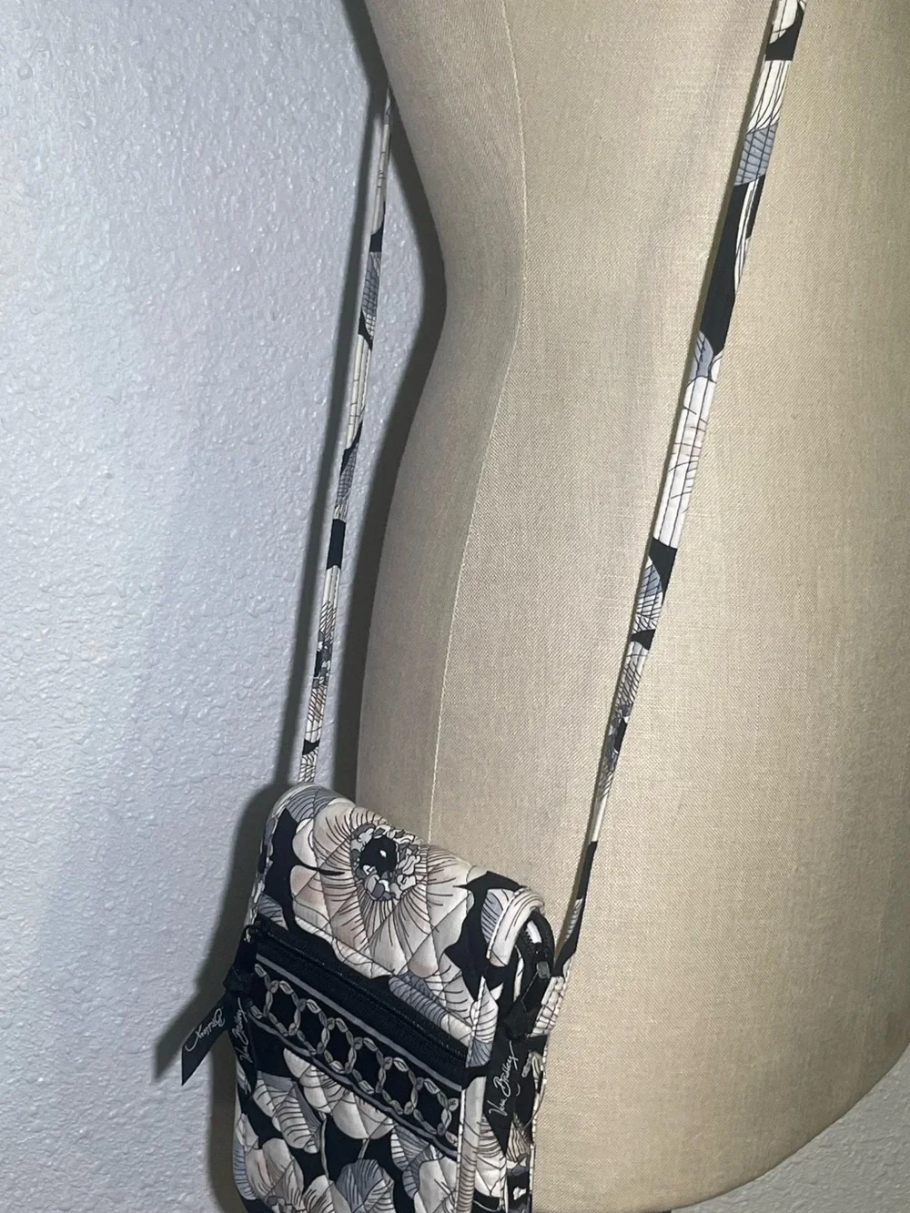 Vera Bradley Black Floral Crossbody Bag